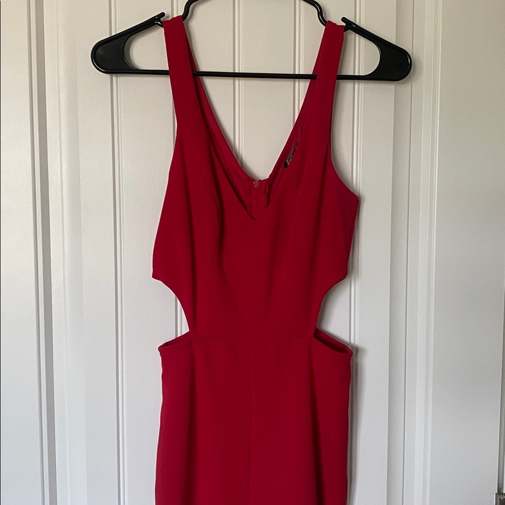 Red Sleeveless Cutout Dress
